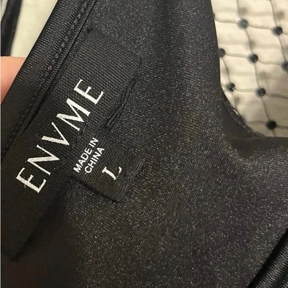 NWOT Black Mesh With Jewel Sleeve Bodysuit - Picture 3 of 4